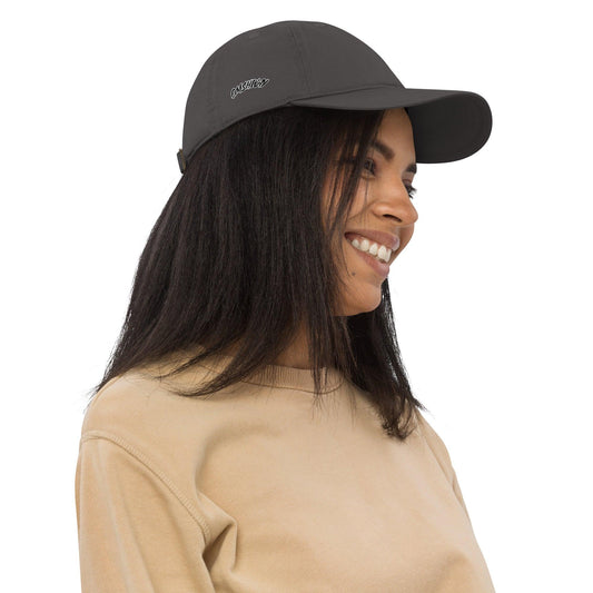 Omshway Organic Dad Hat from eco-friendly materials, featuring a comfortable fit and simple design, perfect for casual, everyday wear. charcoal right view