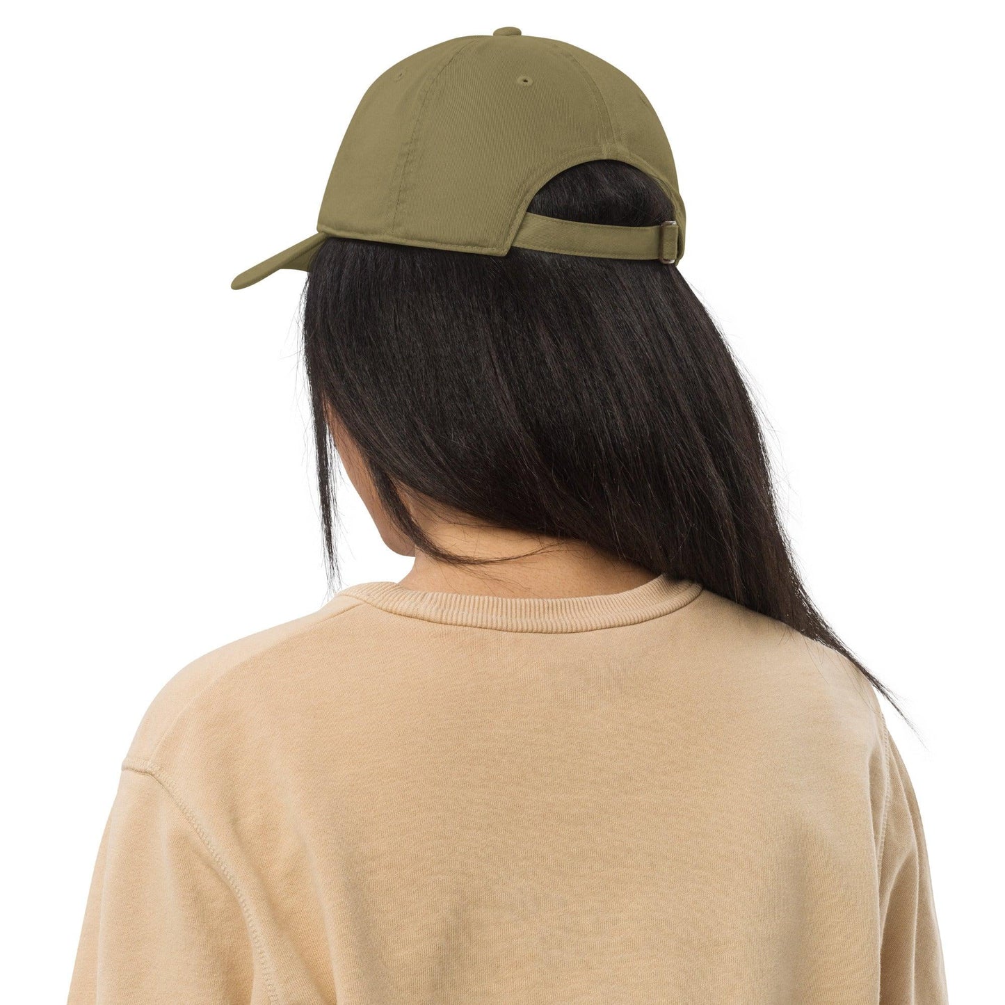 Omshway Organic Dad Hat from eco-friendly materials, featuring a comfortable fit and simple design, perfect for casual, everyday wear. jungle back view