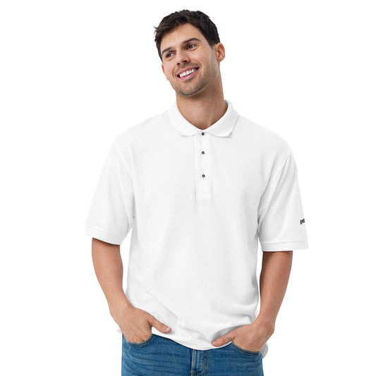 Omshway Men's Premium Polo featuring a sleek design, high-quality fabric, and a comfortable fit, perfect for both casual and semi-formal occasions. white front