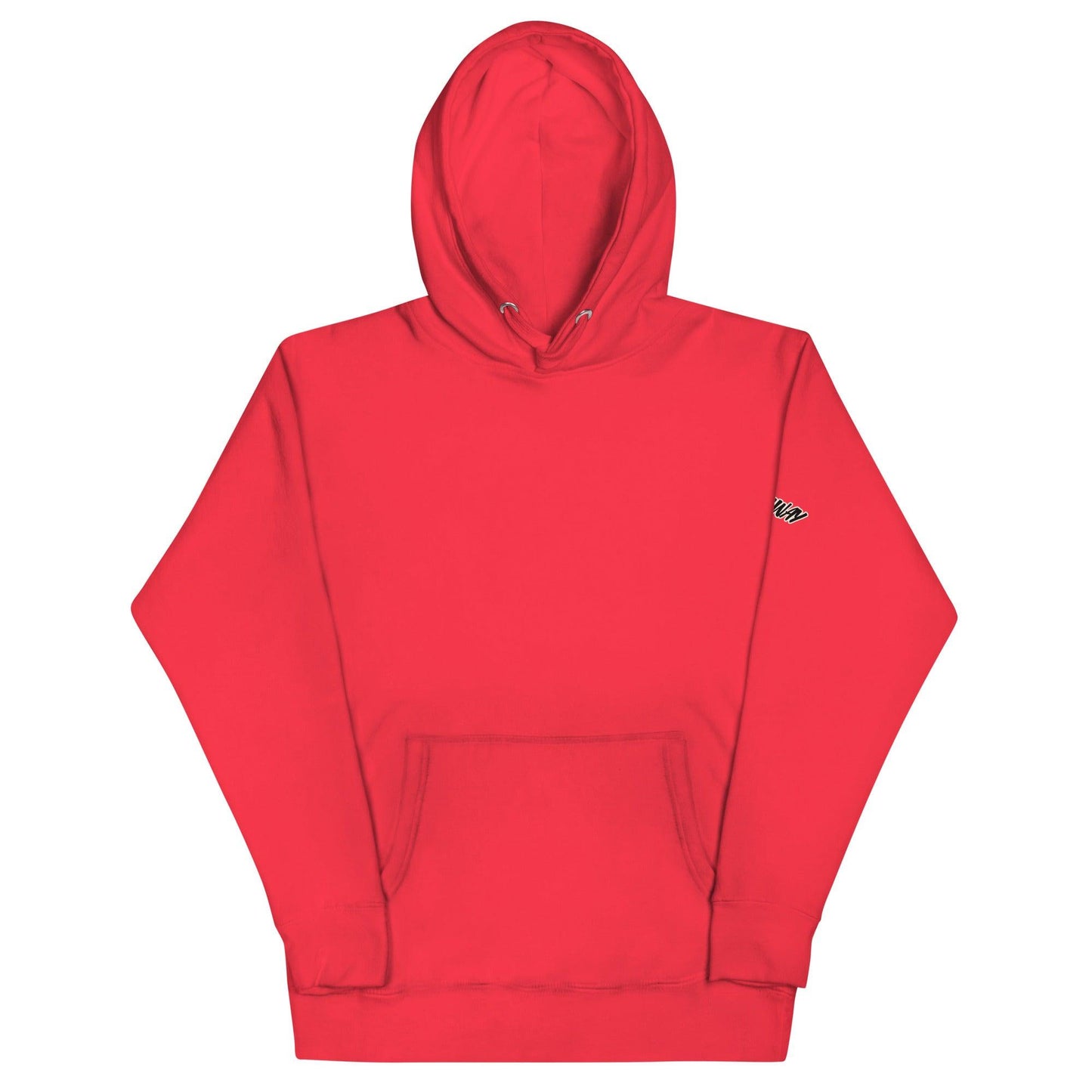 Omshway 2025 Unisex Hoodie featuring a sleek, modern design, perfect for casual comfort and style. Ideal for both men and women, with a cozy fit and durable fabric red front